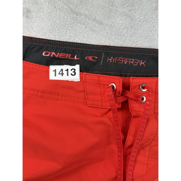 O'Neill Hyperfreak Board Shorts Men's 36 Red No Lining Pocket Swim - Picture 16 of 16